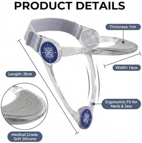 Neck Pain Relief Device Neck Correction Brace Adjustable Cervical CollarNeck Wrap Lower Bar Support Neck Brace Head Posture Corrector Confidence-Boosting Neck Pain Relief Aid (Transparent)