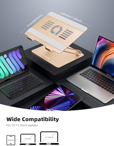 Lamicall Adjustable Laptop Stand for Desk for MacBook Air Pro HP 10-17.3''