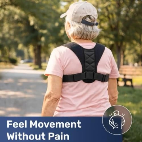 WellaBack Posture Corrector – Adjustable Support Brace, Invisible Under Clothes, Full Back Alignment (1PCS-A)