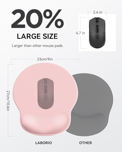 Mouse Pad with Wrist Rest for Desktop Large Ergonomic Mouse Mat(Coral Pink)