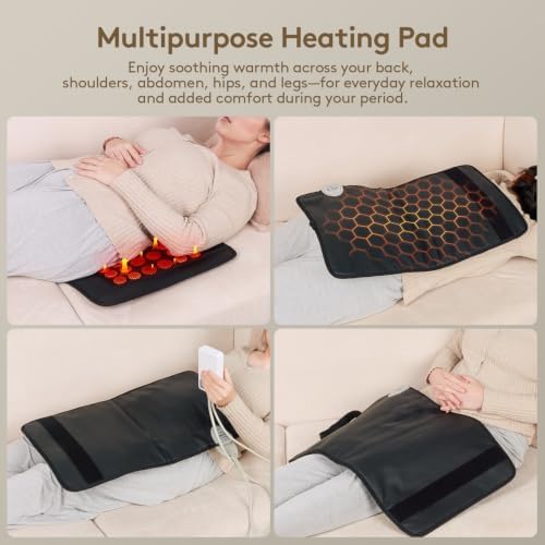UTK Far Infrared Heating Pad for Back Pain Relief, Luxury Gift Set, 24x16"