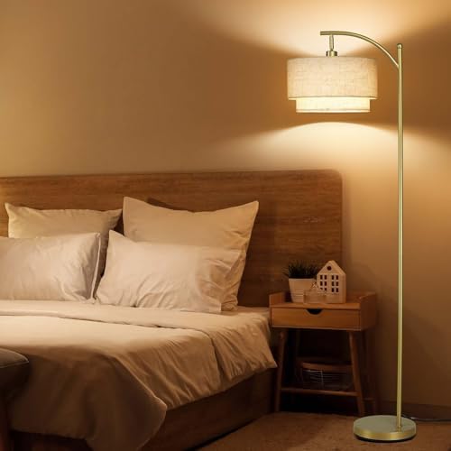 SUNMORY Floor Lamps for Living Room with 12W LED Bulb, Arc Lamp with 3 CCT