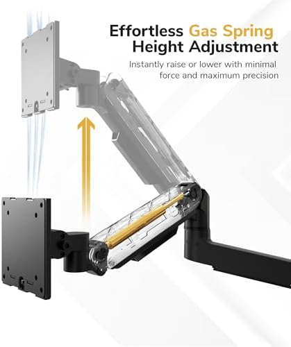 Mount-It! Ultrawide Monitor Wall Mount Arm, 17-49 in, 44 lbs, Gas Spring