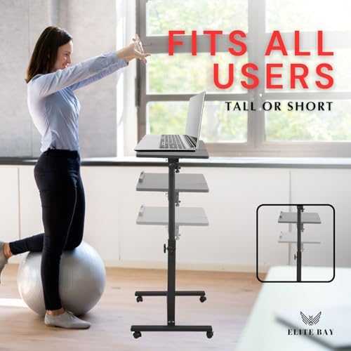Adjustable Work from Home Working Station Black.