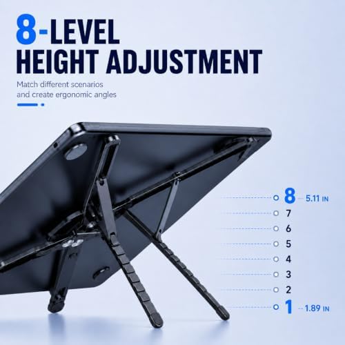 Portable Laptop Stand for Desk, Magnetic Phone Holder&Tablet Stand