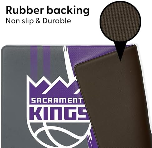Northwest NBA Sacramento Kings Embossed Anti-Fatigue Mat, Cushioned Kitchen Floor Rug, Non-Slip PVC Standing Comfort, 18 x 30 in