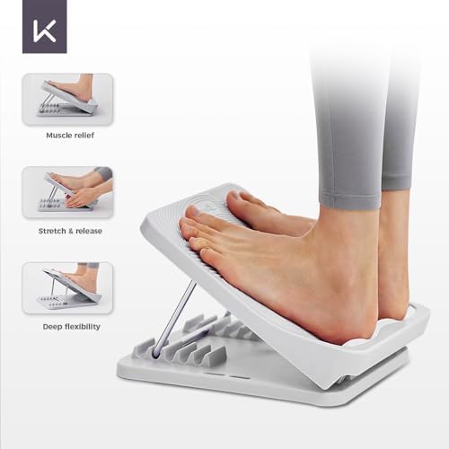 Keep Compact Slant Board for Calf Stretching, 5-Level Adjustable ABS Incline Board, Portable Foot Stretcher for Ankle Mobility, Yoga & Home Fitness, Women Teens Beginners