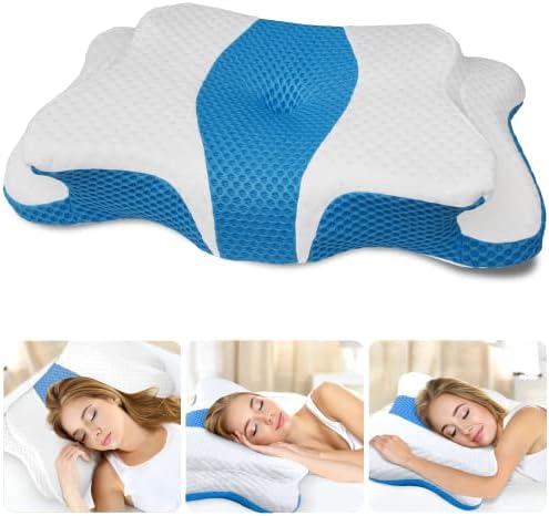 CHxxy Memory Foam Pillows, Cervical Pillow for Neck & Shoulder Pain Relief