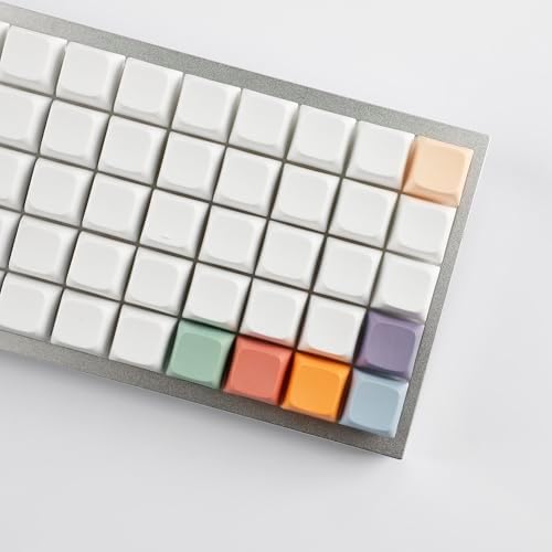 YMDK XDA DSA Blank Colorful PBT Keycaps Suitable for Ortholinear Layout MX Keyboard XD75 ID75 Split 36 Corne Split 46 Planck Preonic Niu40 (XDA 96)