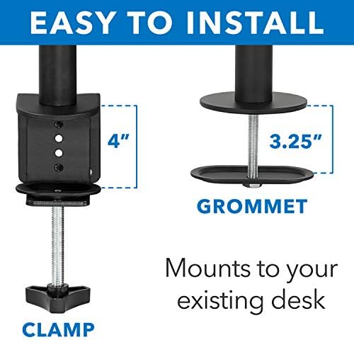 Mount-It! Dual Monitor Desk Mount, 17-32", 19.8 lbs Each