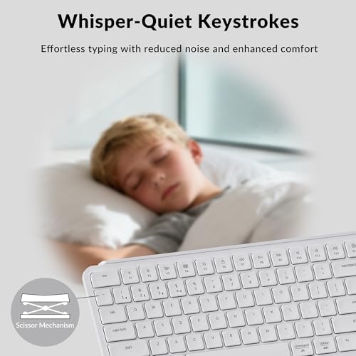 Keychron B6 Pro Ultra-Slim Full-Size Wireless Keyboard - Ivory White