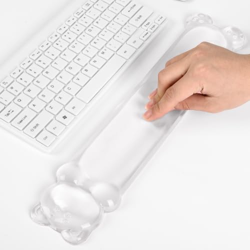Ergonomic Gel Keyboard Wrist Rest, Clear Wrist Rest for Computer Keyboard
