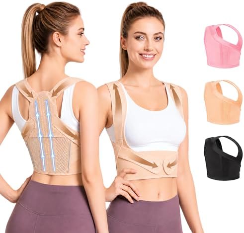 Lightweight Posture Corrector with Upper Back Brace for Women & Men