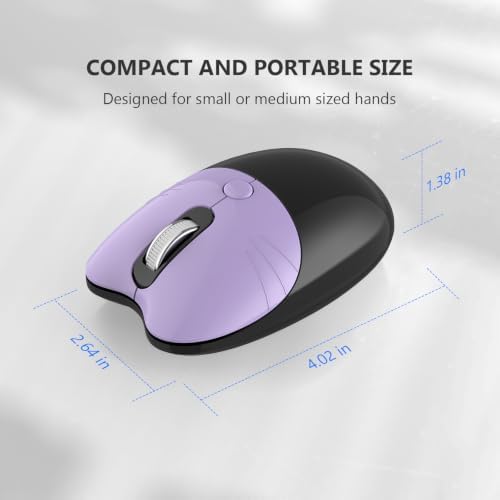 MOFII Wireless Keyboard and Mouse Combo, 2.4 GHz Full-Size Retro Round Keyboard and Mouse, Plug and Play, 8 Multimedia & Shortcut Keys for Mac, Windows, Laptop/Desktop/PC - Black Purple Gradient