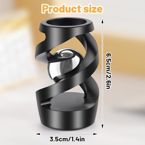 Upgraded Kinetic Spinning Desk Toy, Stress Relief Gadget, Black
