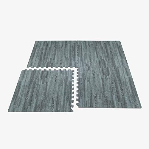 Forest Floor Farmhouse 3/8 Inch Thick Printed Foam Tiles, Premium Wood Grain Interlocking Foam Floor Mats, Anti-Fatigue Flooring – Stylish Flooring Solution