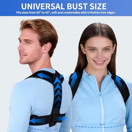 Lukvcoe Posture Corrector Women Men, Adjustable Upper Back Neck Shoulder