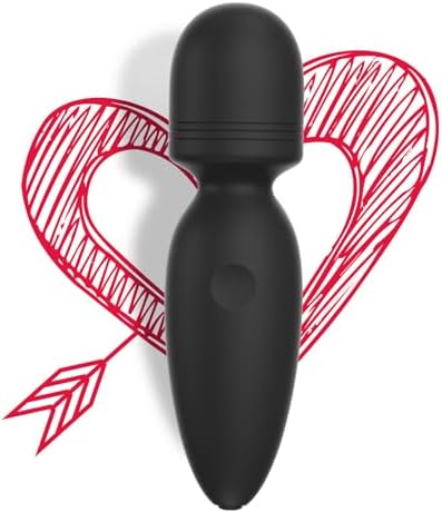 Mini Wand Massager with 10 Vibration Modes, Whisper Quiet, Cordless Waterproof Handheld Massager for Shoulder and Back Full Body Massage, Sports Recovery