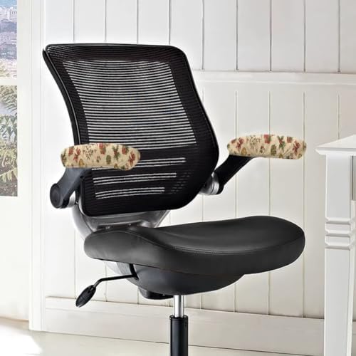 2 Piece Office Chair Arm Covers Protectors, Christmas Goose Printed Anti-Slip Dust-Proof Computer Chair Armrest Covers with Elastic Edge, Easy to Install, Christmas Home Decor