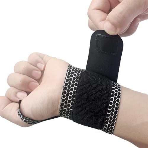 YUNYILAN 2 Pcs Ultra-Thin Wrist Brace Support for Carpal Tunnel, Pain Relief, Arthritis, Tendonitis, Elastic Wrist Wraps Right and Left Hands - Compression and Support for Fitness (Black)