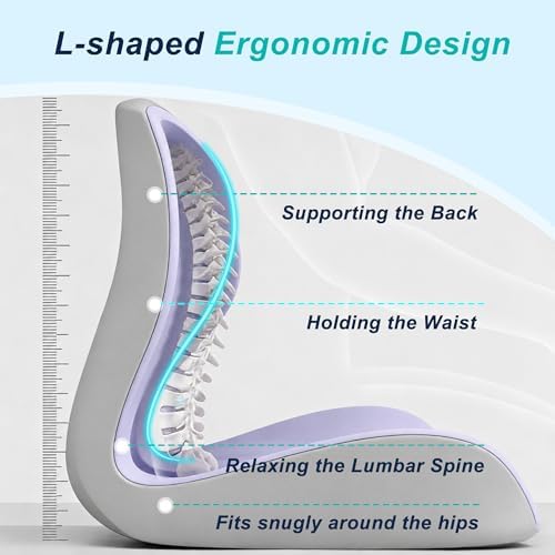 Seat Cushion for Office Chair, Ergonomic Cushion with Lumbar Support Pillow