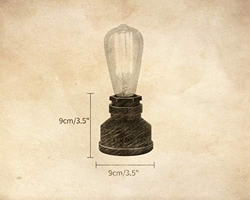 Vintage American Village Style Desk Light Creative Table Lamp Iron Steel Water Pipe Table Night Lights,Rustic Loft Industrial Steampunk Retro Base E26 Holder Fitting Lighting Fixture LED Edison