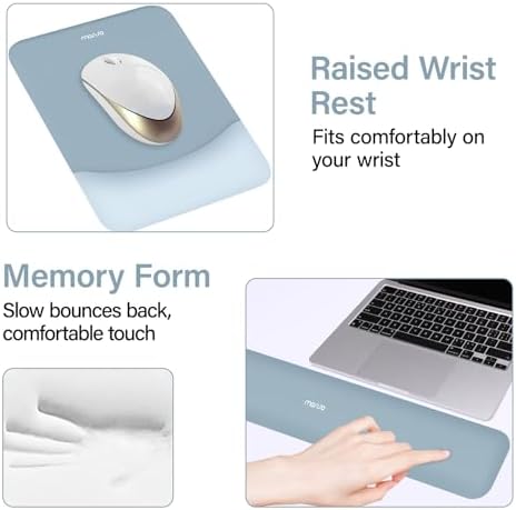 MOSISO Keyboard Mouse Pad Set, Large Gaming Mouse Pad&Keyboard Wrist Rest