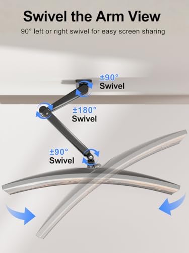 suptek Single Monitor Wall Mount for 17 to 35 Inch Screens, Gas Spring Monitor Arm Wall Mount Holds Up to 11KG/24lbs, Full Motion Adjustable,VESA Mount 75x75/100x100mm(WMX2)