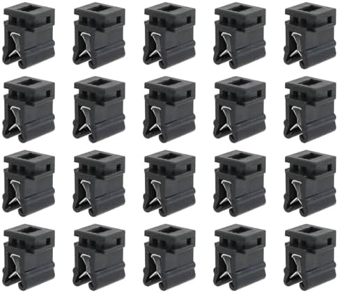 Heyous 20PCS 16x14x10mm Cable Tie Brackets Plastic Edge Mount Clip Fastener Organizer for Cord Organization