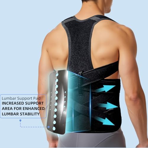Posture Corrector for Women & Men, Shoulder Full Back Brace, XL