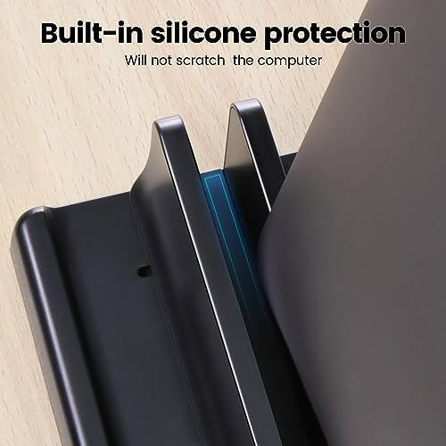 3 in 1 Vertical Laptop Stand Holder,Adjustable ABS Plastic Desktop Notebook Dock,Vertical Laptop Stand Space-Saving for All MacBook/Surface/Samsung/HP/Dell/Chrome Book