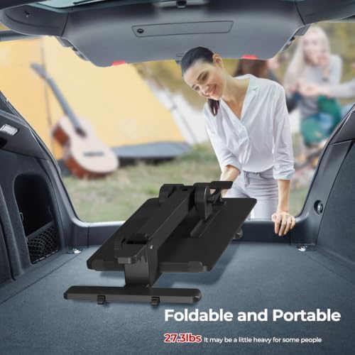 27" Portable Mobile Standing Desk, No-Assembly Needed, Black