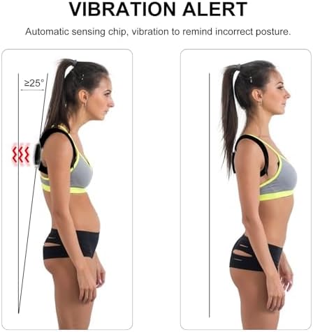 Smart Hunchback Correction Belt with Vibrating Posture Reminder Breathable Shoulder Support Strap for Men and Women Ergonomic Back Brace for Posture Improvement and Back Relief