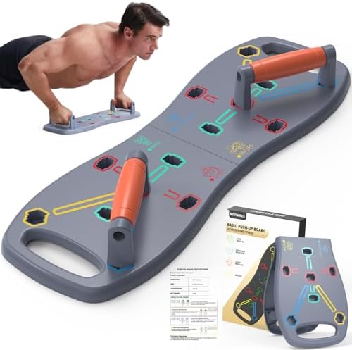 HOTWAVE Push Up Board, Portable Pushup Board for Men, Foldable Push Up Bar
