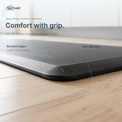 Sky Solutions Anti Fatigue Kitchen Mats for Floor (20inx32in,Black)