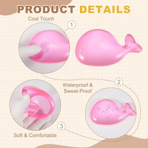 PATIKIL Gel Wrist Rest, Wrist Support for Mouse Whale Shape Ergonomic Mouse Pad Soft Silicone Support Comfortable Cushion for Computer Gaming Office Home, Pink