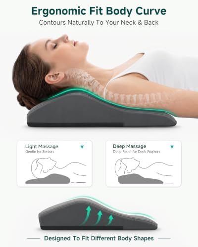 Snailax 4D Shiatsu Back Massager with Heat, Deep Tissue Neck Massager
