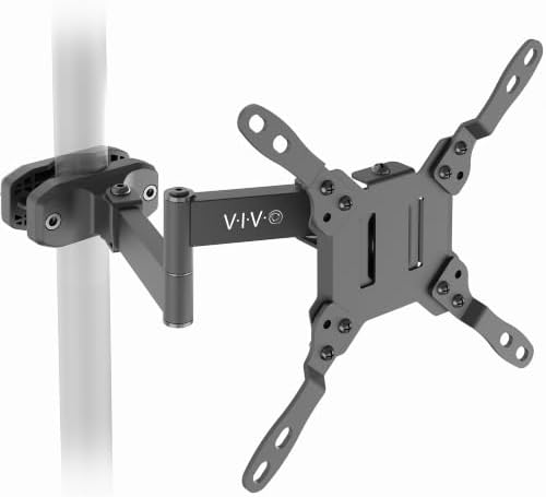 VIVO Black Pole Mount Monitor Arm for 23 to 43 in Screen, MOUNT-POLE43A