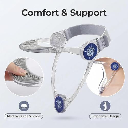 Neck Pain Relief Device Neck Correction Brace Adjustable Cervical CollarNeck Wrap Lower Bar Support Neck Brace Head Posture Corrector Confidence-Boosting Neck Pain Relief Aid (Transparent)
