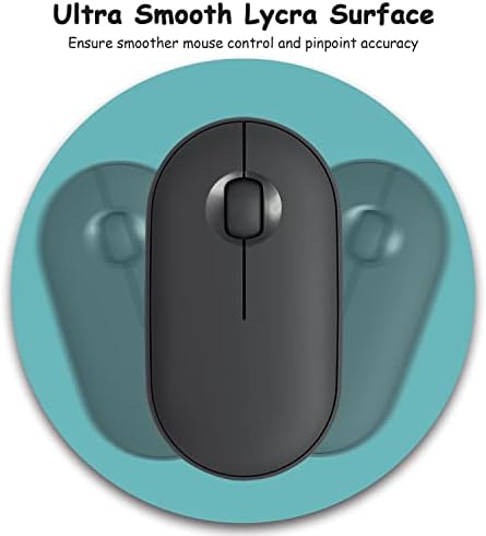 Dapesuom Small Mouse Pad, 6 x 6 Inch Thick Rubber Premium-Textured Non-Slip Portable & Washable Round Mini Mouse Mat for Women Men Wireless Laptops Keyboard Tray Gaming Work Computer, Malachite Green
