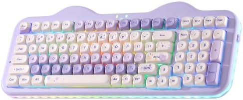 YUNZII C98 Cute Cake Wireless Mechanical Keyboard(Purple, Milk Switch)