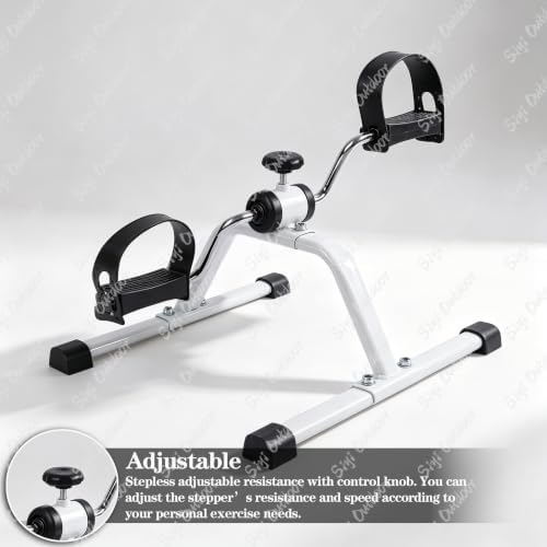 1pack Under Desk Elliptical, Exercise Equipment, Under Desk Bike, Exercise Bike, Bike Trainer, Mini Adjustable Pedal Exerciser, Anti-Slip Base, Indoor Leg Arm Workout Fitness Machine for Home Office