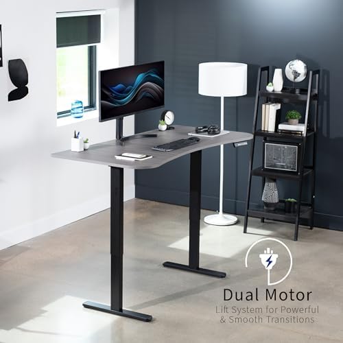 VIVO Dark Gray 60 x 24 in Standing Desk, DESK-KIT-E2B1G