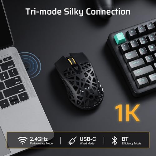 LTC GM023 Tri-Mode Wireless Gaming Mouse, Black