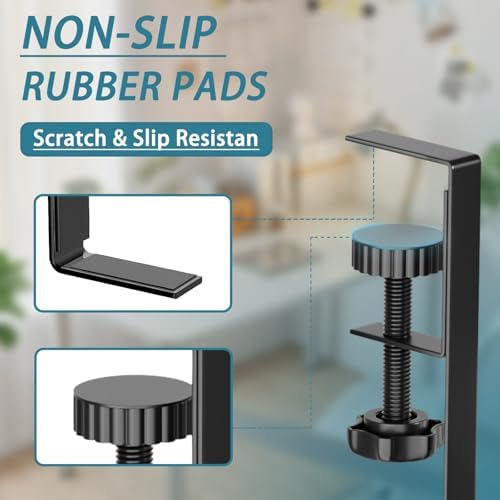 2Pack Under Desk Cable Management Tray, No Drill Mesh Desk Cable Tray