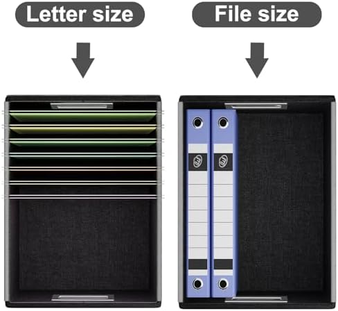 File Organizer Box with Lids, Collapsible File Folder Organizer