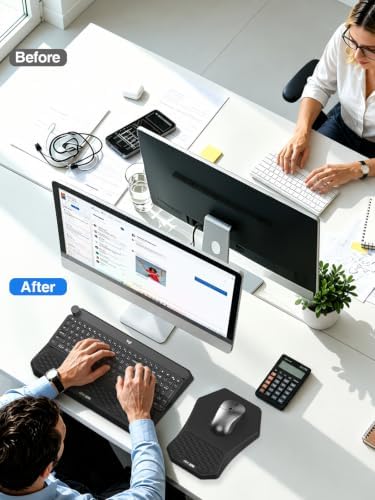 Ergonomic Wrist Rest with Keyboard Stand and Mouse Pad for Easy Typing