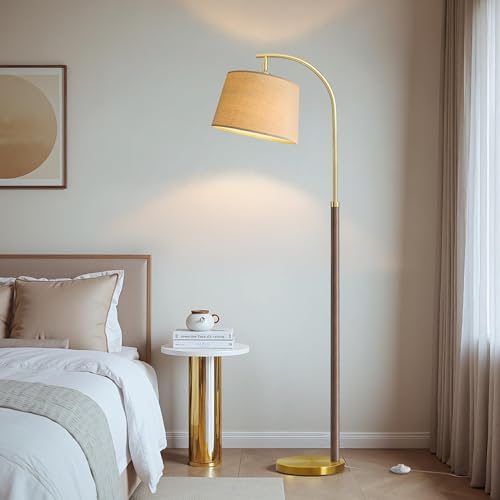 Real Wood Floor Lamps for Living Room Bedroom, 62" Mid Century Modern Lamp