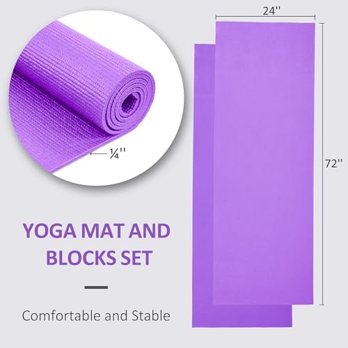 Fitvids All Purpose Thick High Density No Tear Exercise Yoga Mat with Strap & Lightweight Features for Indoor & Outdoor Use