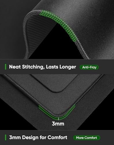 ALOANES Non-Slip Extended Mouse Pad Office&Home Desk Mat Stitched Edge